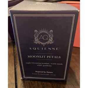 Aquiesse Moonlit Petals 6.5oz. Boxed Luxury Candle Hand Poured Made in USA New